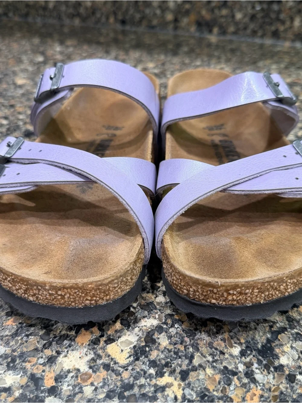 Birkenstock Lavender Triple-Strap Sandals 36 - Picture 7 of 10